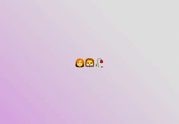 La belle et la bête emoji