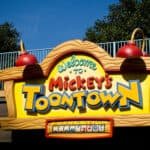 Mickeys Toontown entrance sign
