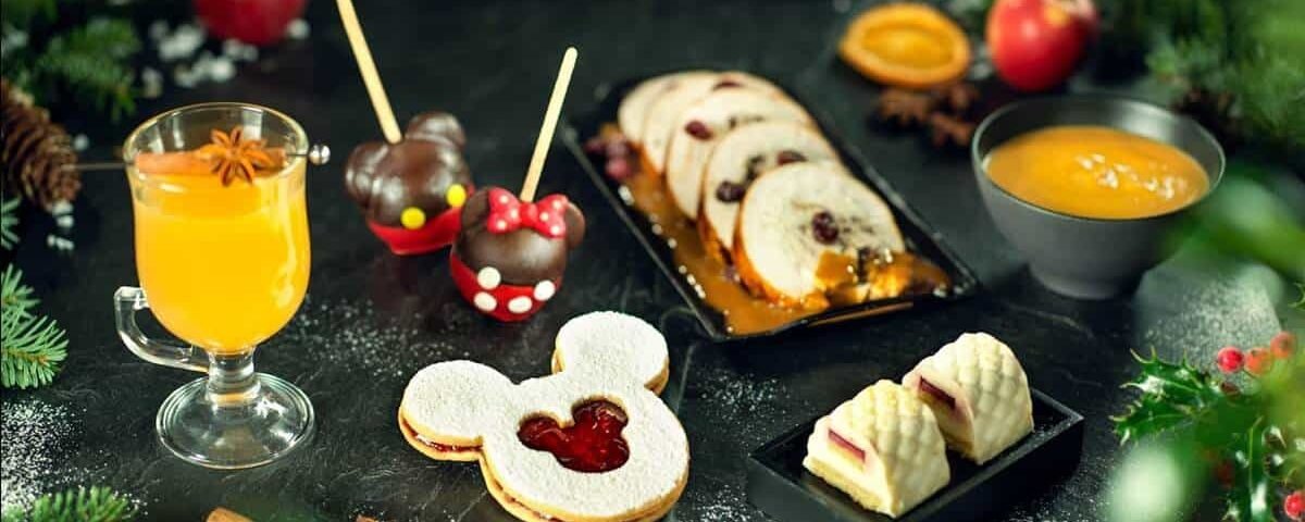Gourmandises à Disneyland Paris pendant la période de Noël.