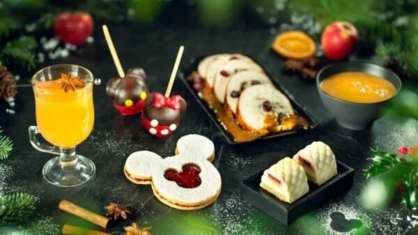 Gourmandises à Disneyland Paris pendant la période de Noël.