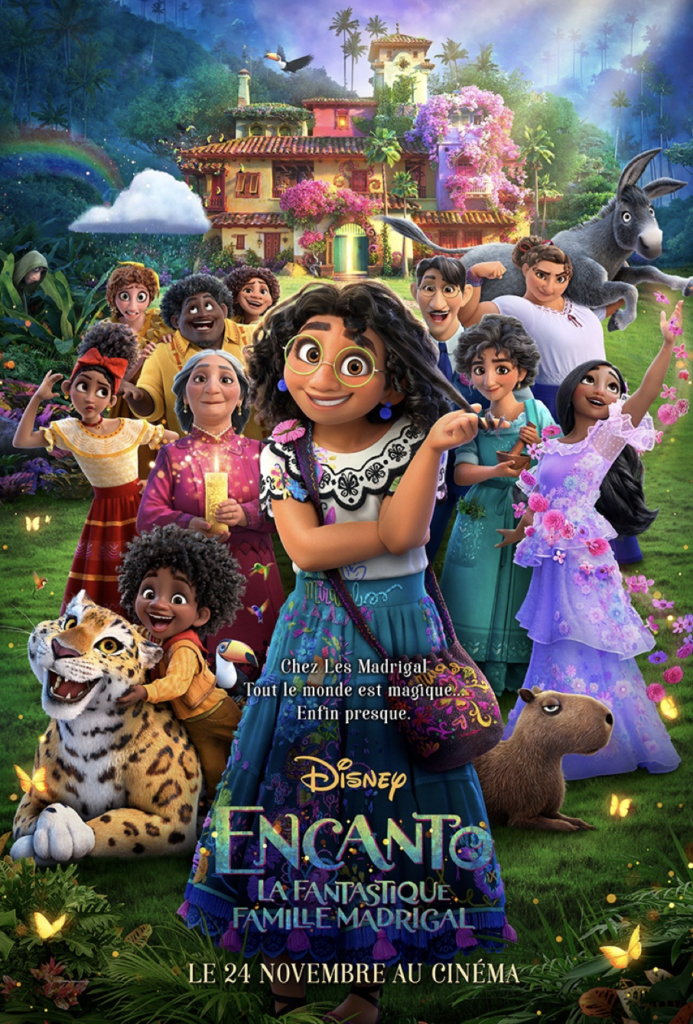 L'affiche de Disney's Encanto, mettant en vedette le monde enchanteur de "Encanto".
