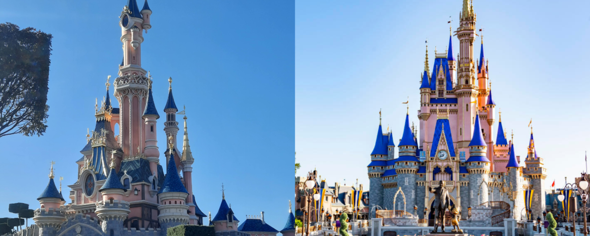 Deux photos du château de Cendrillon de Walt Disney World.