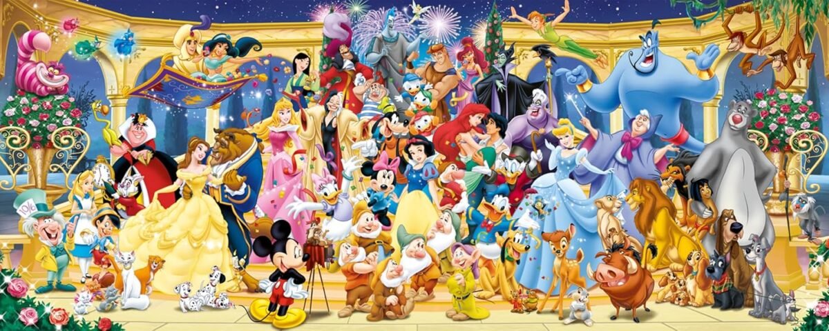 Ravensburger - Puzzle Adulte - Puzzle 1000 pièces - Photo de Groupe Disney (Panorama) - Adultes et Enfants à partir de 14 Ans - Puzzle de qualité supérieure - Disney Classique - 12000444