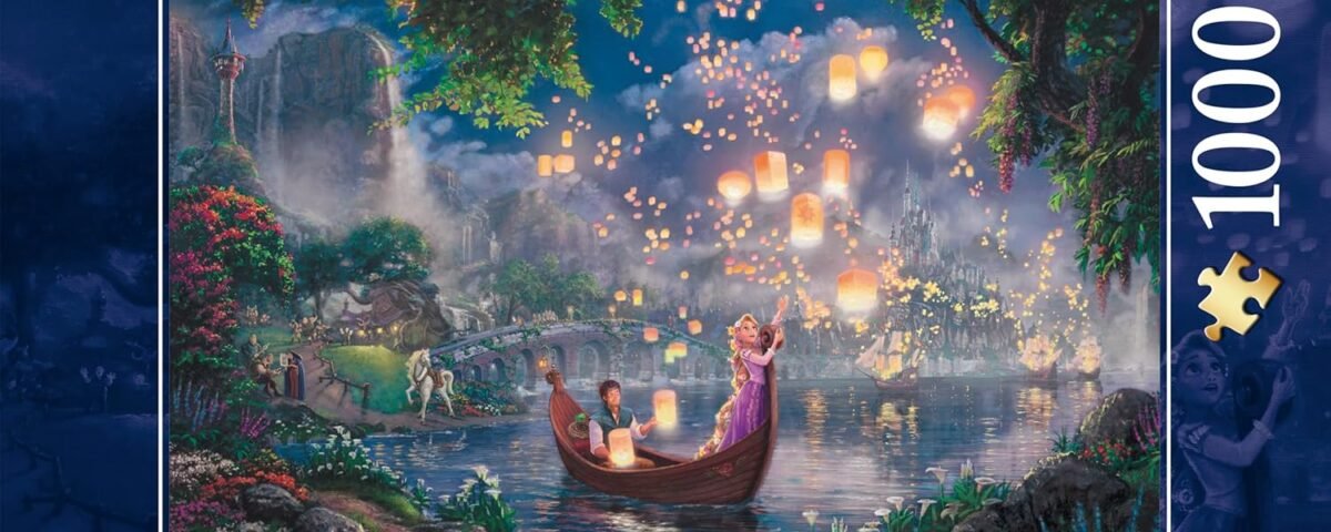 Schmidt Spiele 59480 Disney Rapunzel Thomas Kinkade Repelsteeltje Jigsaw Puzzle, Multi-Colour, 1000 stukjes