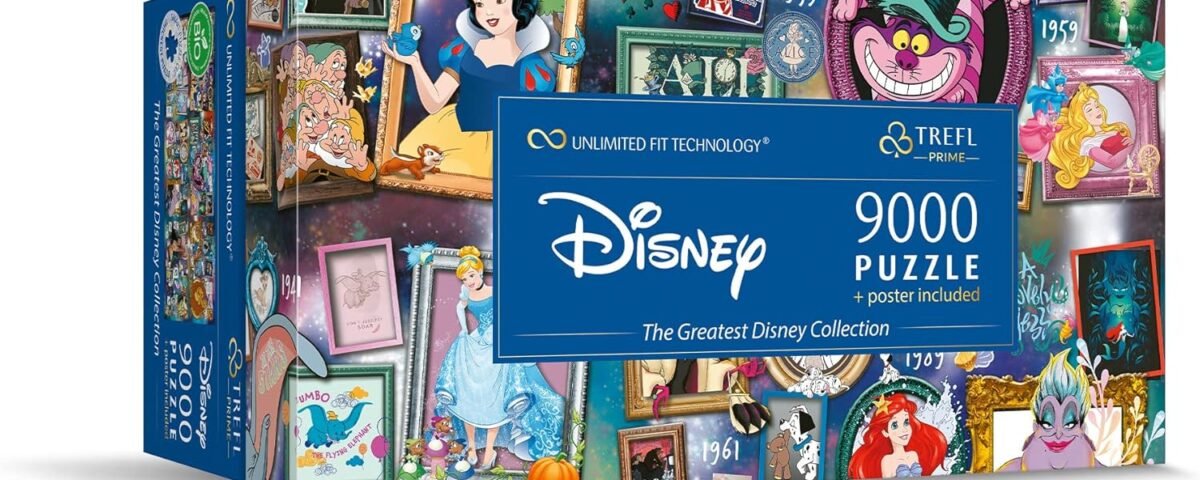 Trefl Prime - Puzzle UFT: Disney, The Greatest Disney Collection 9000 pcs, Grand Puzzle, BIO, EKO, Collage avec des Personnages de Contes Fées, Divertissement pour Enfants à Partir 12 Ans 81020