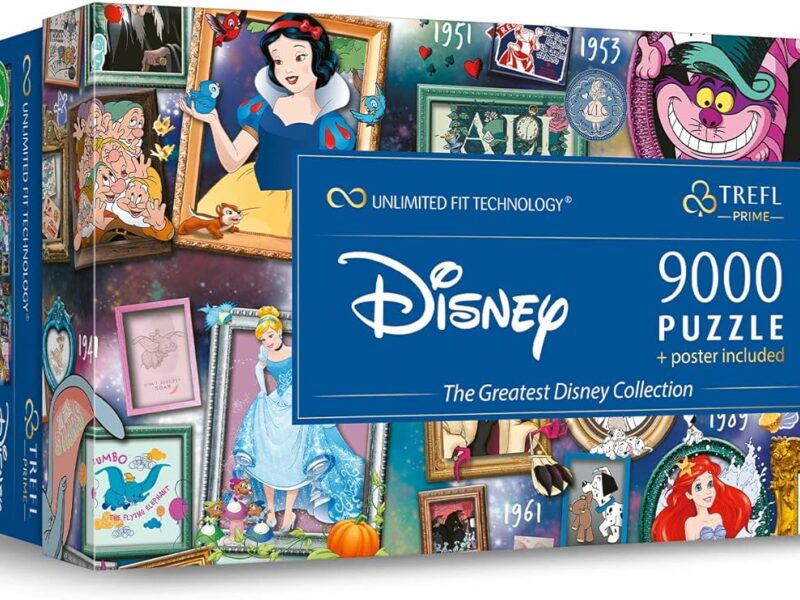 Trefl Prime - Puzzle UFT: Disney, The Greatest Disney Collection 9000 pcs, Grand Puzzle, BIO, EKO, Collage avec des Personnages de Contes Fées, Divertissement pour Enfants à Partir 12 Ans 81020