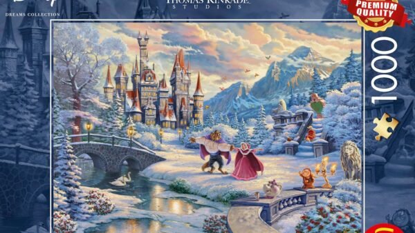 Schmidt , Thomas Kinkade: Disney Beauty & the Beast Winter Enchantment Puzzle - 1000pc , Puzzle , Ages 12+ , 1 Players