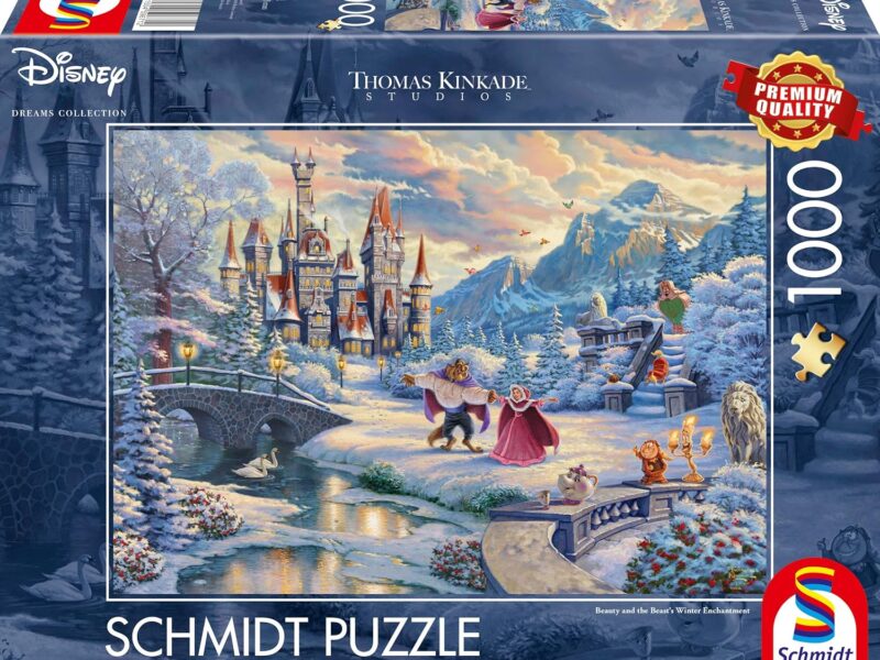 Schmidt , Thomas Kinkade: Disney Beauty & the Beast Winter Enchantment Puzzle - 1000pc , Puzzle , Ages 12+ , 1 Players