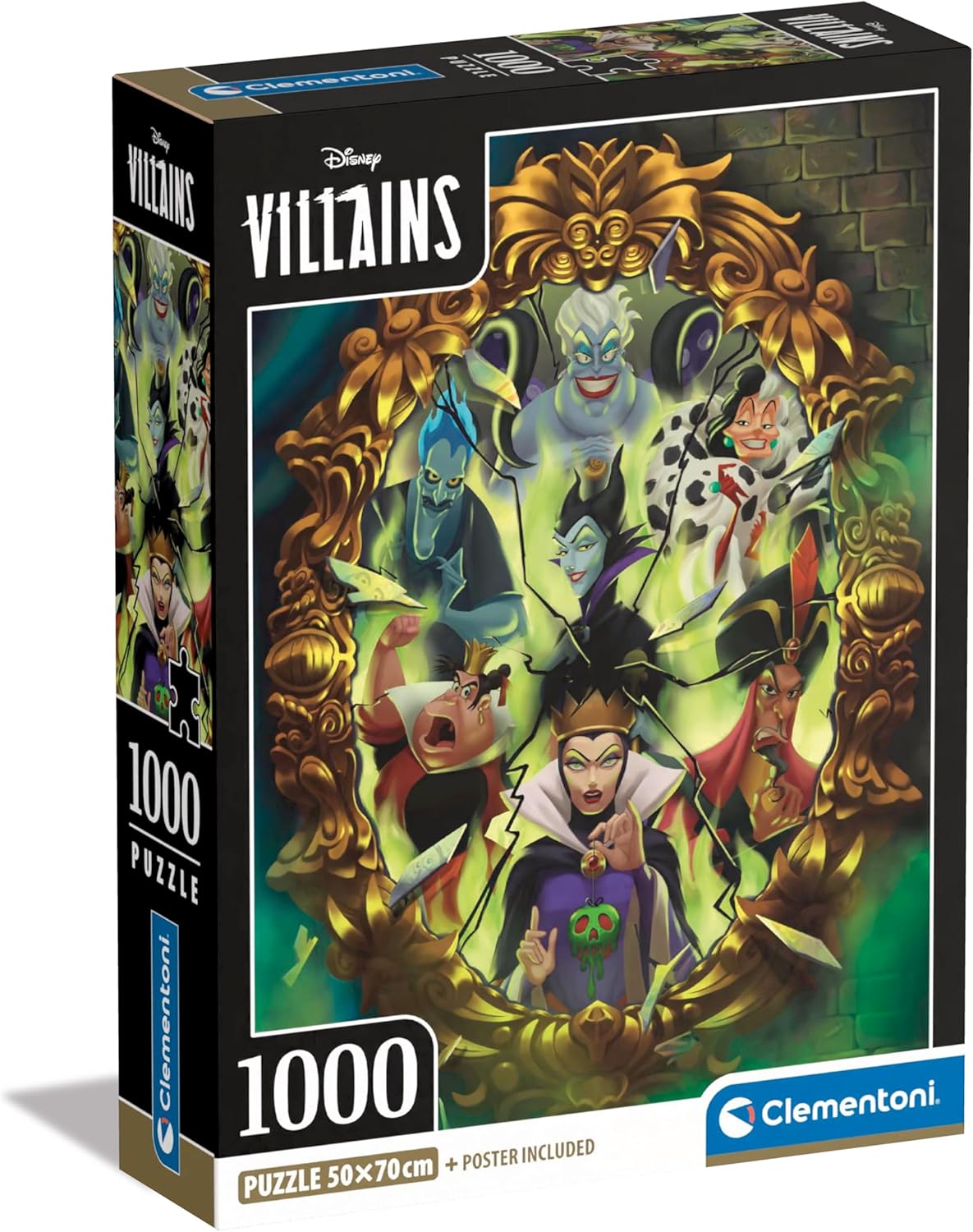 Clementoni Puzzle Villains -1000 Pièces - Puzzle pour Adultes 14-99 Ans, Fabriqué en Italie, 39812