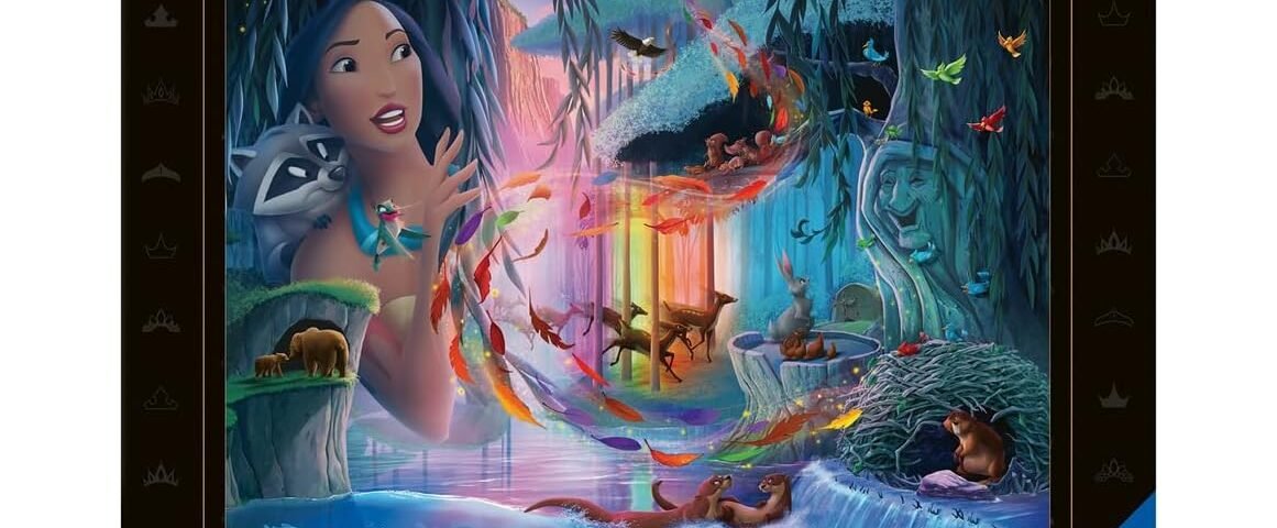 Ravensburger - Puzzle Adulte - Puzzle 1000 pièces - Pocahontas (Collection Château Disney Princ.) - Adultes et Enfants à partir de 14 Ans - Puzzle de qualité supérieure - Disney - 12001344