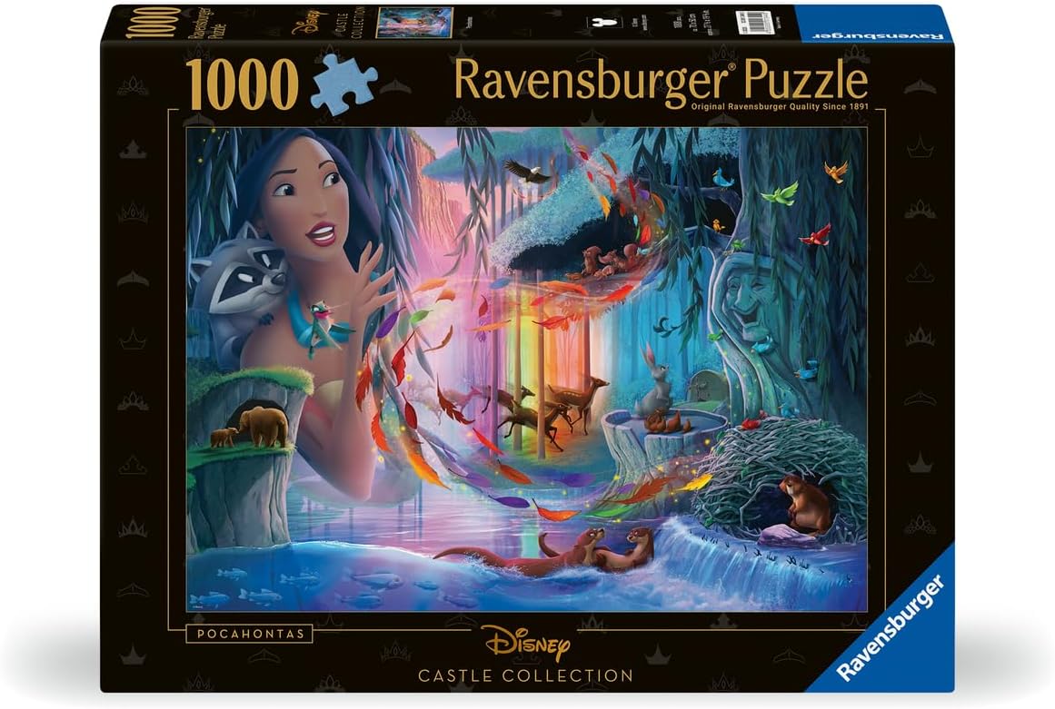 Ravensburger - Puzzle Adulte - Puzzle 1000 pièces - Pocahontas (Collection Château Disney Princ.) - Adultes et Enfants à partir de 14 Ans - Puzzle de qualité supérieure - Disney - 12001344