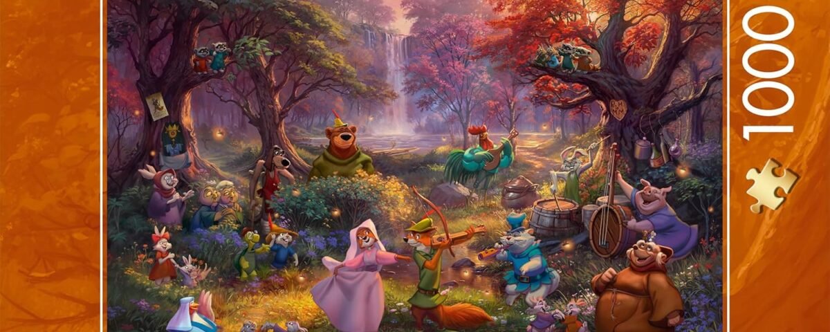 Schmidt Spiele 58040 Thomas Kinkade, Disney, Robin des Bois, Puzzle 1000 pièces
