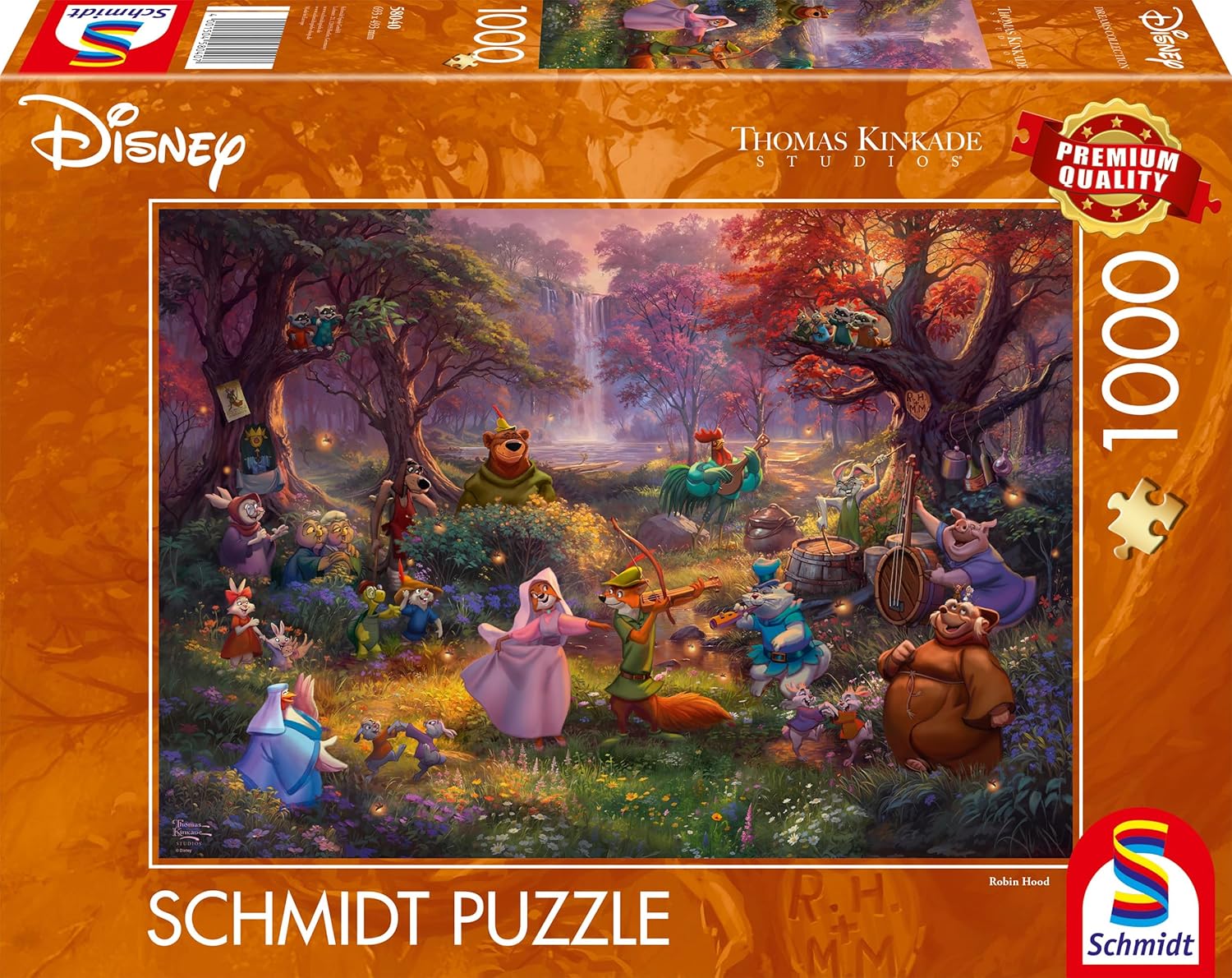 Schmidt Spiele 58040 Thomas Kinkade, Disney, Robin des Bois, Puzzle 1000 pièces