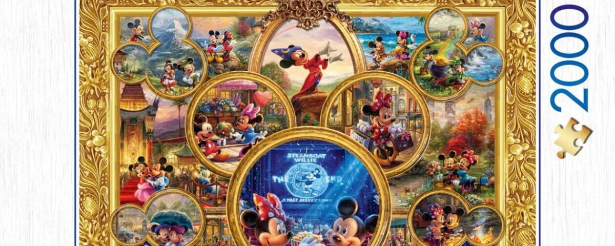 Schmidt Spiele 57371 Thomas Kinkade, Disney, Mickey & Minnie, Dream Collage 2, Puzzle de 2000 pièces