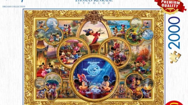 Schmidt Spiele 57371 Thomas Kinkade, Disney, Mickey & Minnie, Dream Collage 2, Puzzle de 2000 pièces