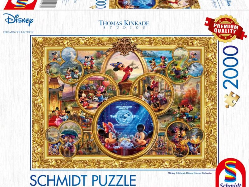 Schmidt Spiele 57371 Thomas Kinkade, Disney, Mickey & Minnie, Dream Collage 2, Puzzle de 2000 pièces