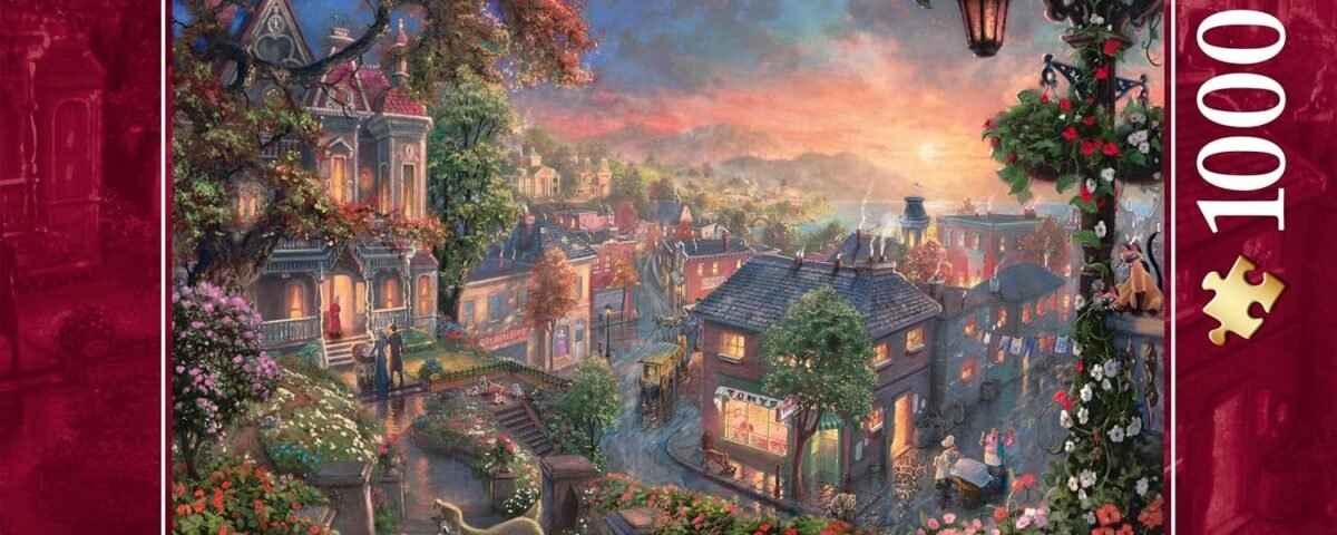 Schmidt Thomas Kinkade: Disney - Lady and the Tramp Jigsaw Puzzle (1000-Piece)