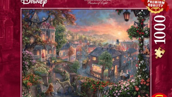 Schmidt Thomas Kinkade: Disney - Lady and the Tramp Jigsaw Puzzle (1000-Piece)