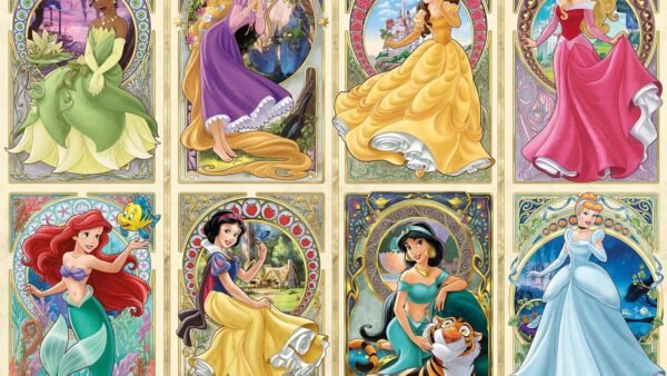 Ravensburger - Puzzle Adulte - Puzzle 1000 pièces - Disney Princesses Art Nouveau - Adultes et enfants à partir de 14 ans - Puzzle de qualité supérieure - Disney Princesses - 12000497