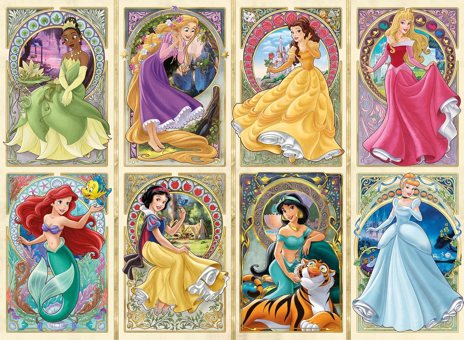 Ravensburger - Puzzle Adulte - Puzzle 1000 pièces - Disney Princesses Art Nouveau - Adultes et enfants à partir de 14 ans - Puzzle de qualité supérieure - Disney Princesses - 12000497