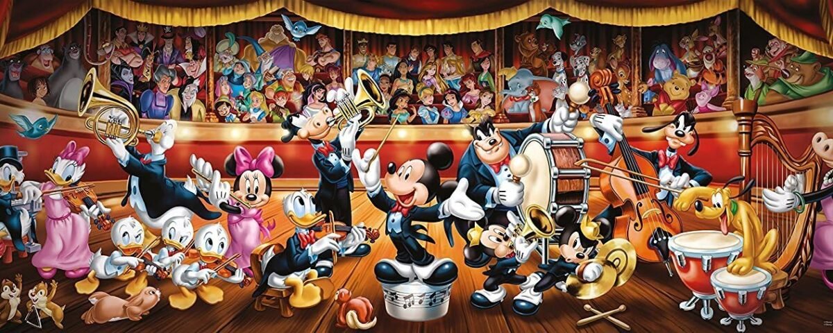 Clementoni - 39445 - Disney Panorama Collection - Orchestre - 1000 Pièces Multicolore