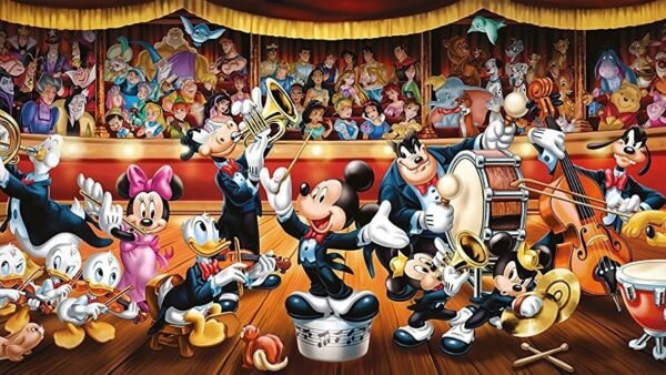 Clementoni - 39445 - Disney Panorama Collection - Orchestre - 1000 Pièces Multicolore