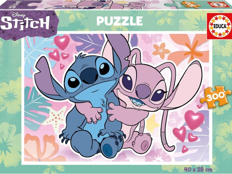 Educa - Puzzle de 300 pièces Pur Enfants | Stitch Disney. Mesure: 40 x 28 cm. Recommandé de 6 Ans (19964)