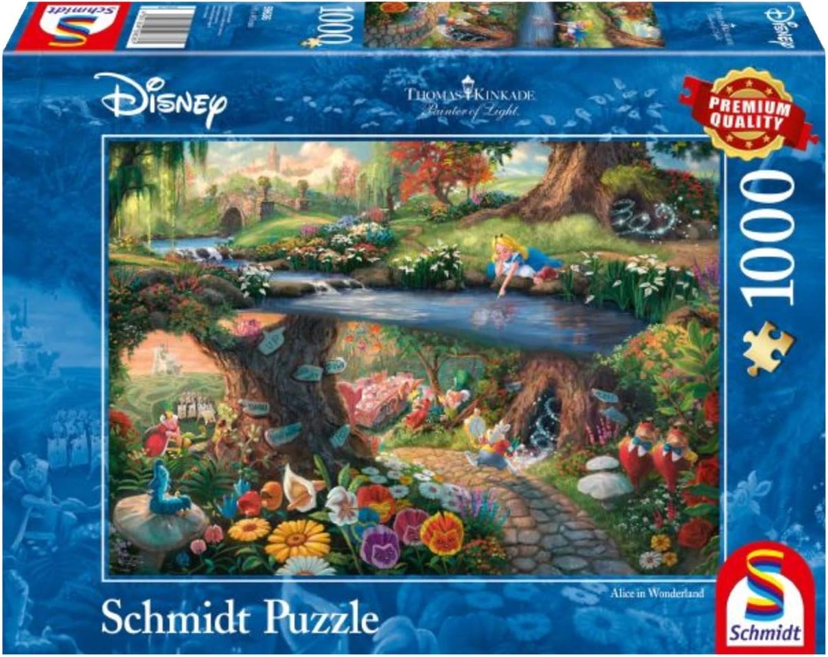 Schmidt , Thomas Kinkade: Disney Alice in Wonderland Puzzle - 1000pc , Puzzle , Ages 12+ , 1 Players