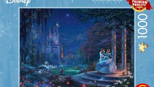 Schmidt Spiele 58043 Puzzle 1000 pièces Thomas Kinkade Disney Cendrillon Dansant dans l'étoile, Dessin animé, Multicolore
