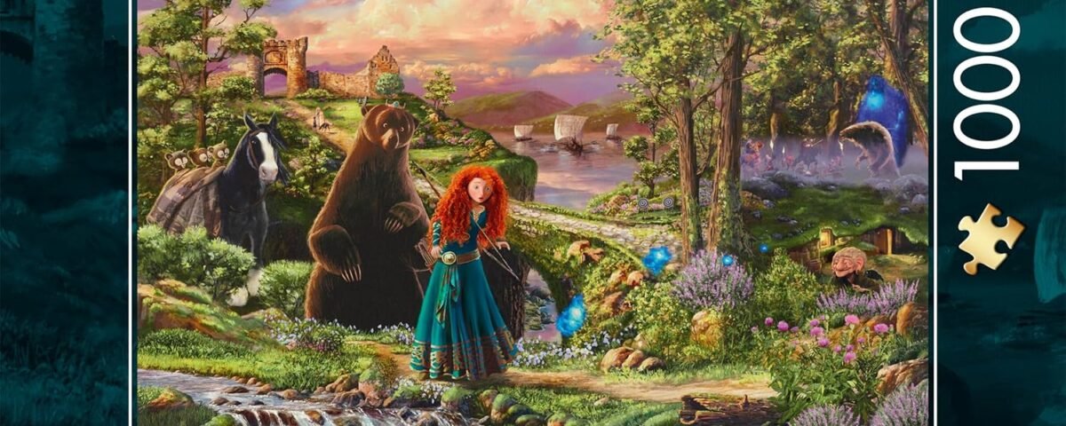 Schmidt Spiele 58039 Puzzle 1000 pièces Disney, Brave, Merida, Thomas Kinkade, Multicolore