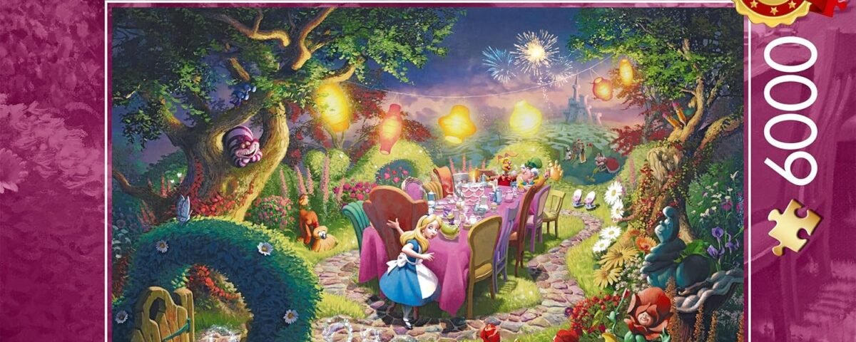 Schmidt Spiele 57398 Puzzle Thomas Kinkade, Disney, Mad Hatter's Tea Party, 6000 pièces