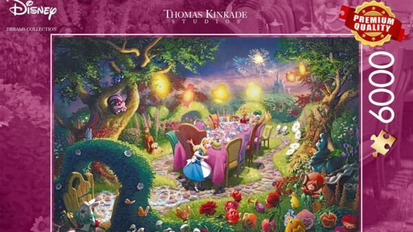 Schmidt Spiele 57398 Puzzle Thomas Kinkade, Disney, Mad Hatter's Tea Party, 6000 pièces