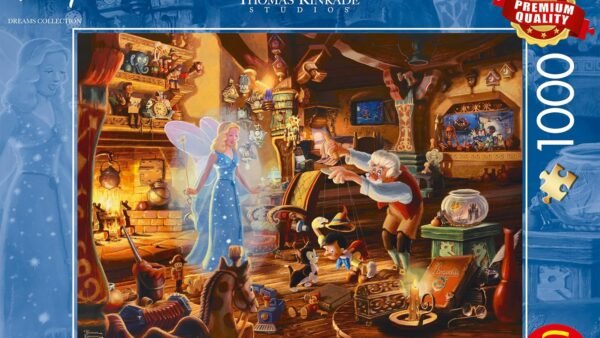 Schmidt Spiele 57526 Thomas Kinkade, Disney, Pinocchio de Geppetto, Puzzle 1000 pièces