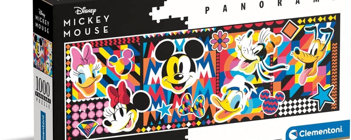 Clementoni Puzzle Panorama Disney Classic 1000 Pièces - Puzzle pour Adultes 14-99 Ans, Disney, Fabriqué en Italie, 39835