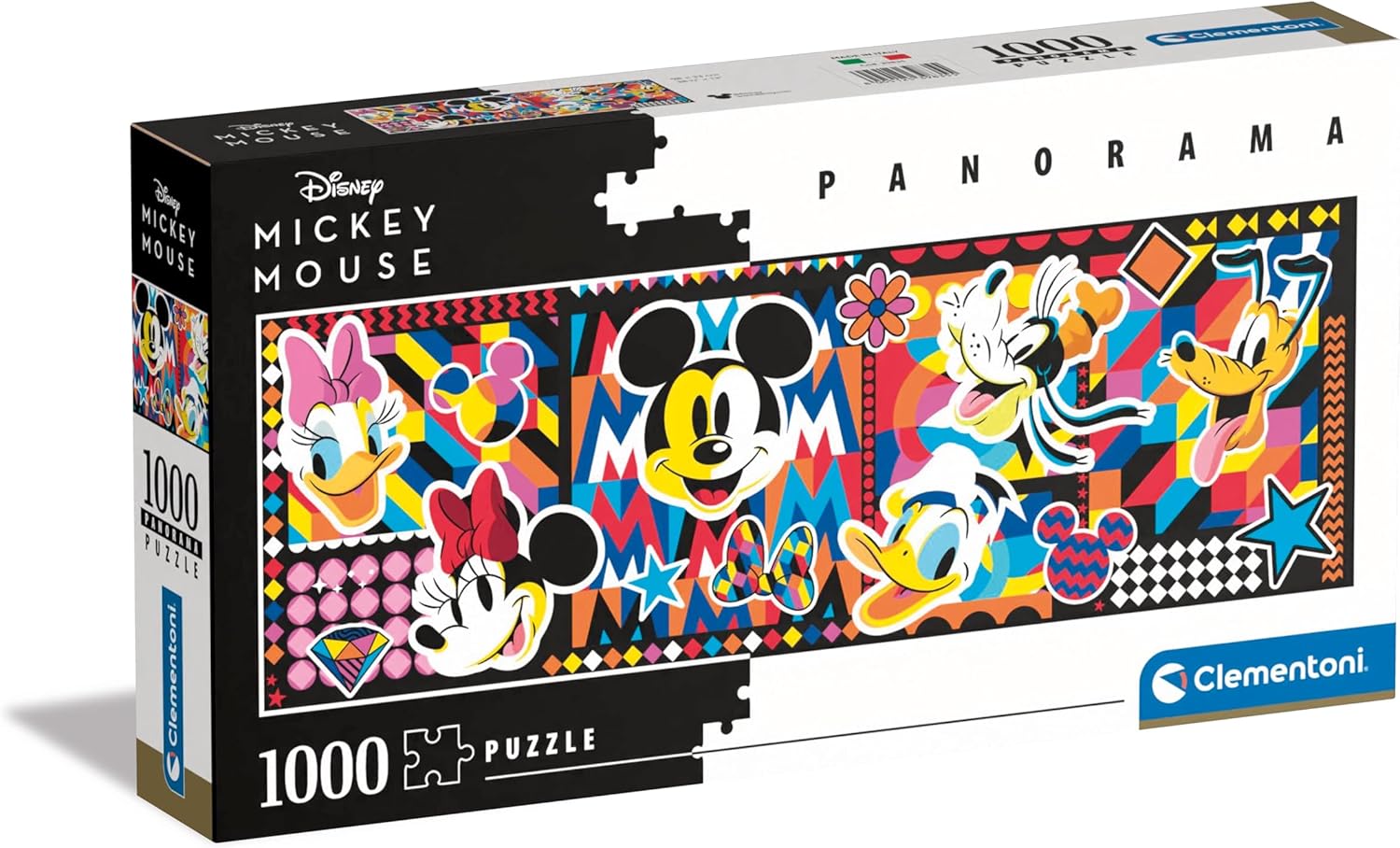 Clementoni Puzzle Panorama Disney Classic 1000 Pièces - Puzzle pour Adultes 14-99 Ans, Disney, Fabriqué en Italie, 39835