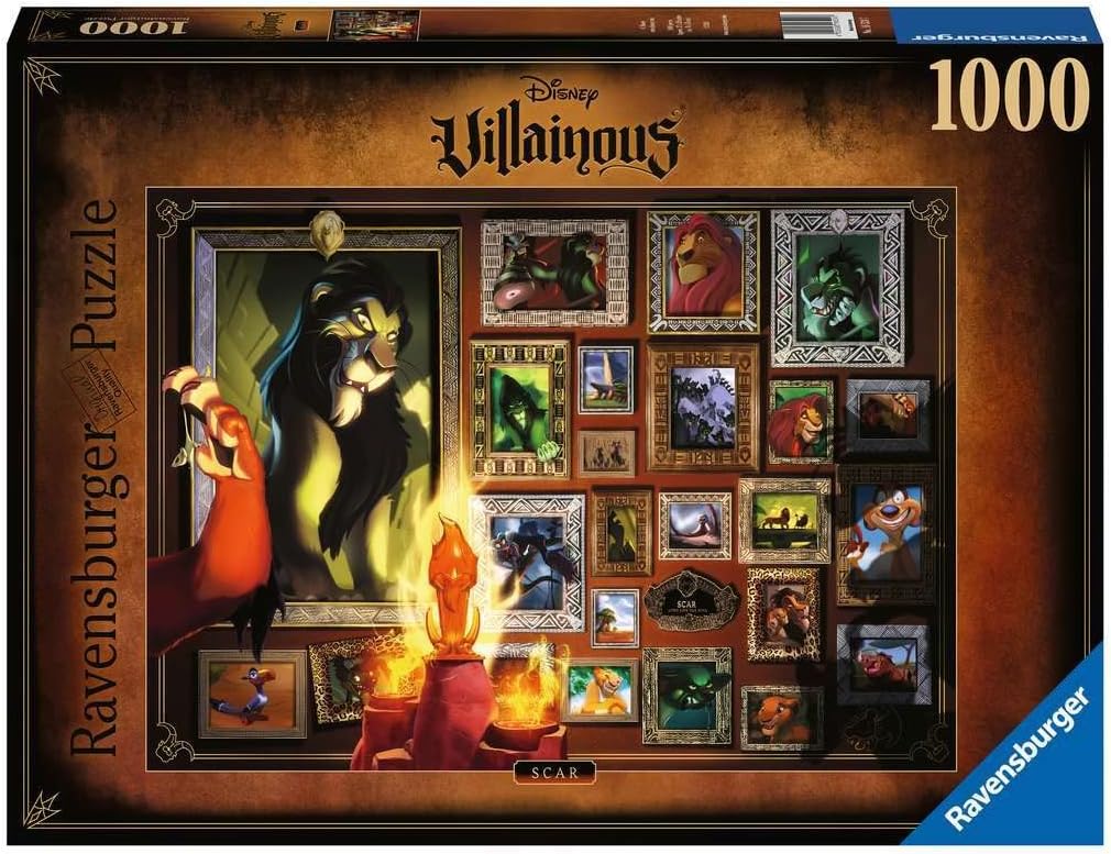Ravensburger - Puzzle Adulte - Puzzle 1000 p - Scar - Collection Disney Villainous - 16524