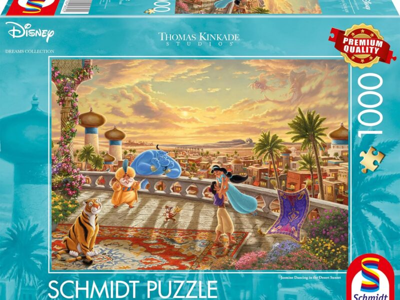Schmidt Spiele 58032 Thomas Kinkade, Disney, Jasmine Dancing in The Desert Sunlight, 1000 Teile Puzzle