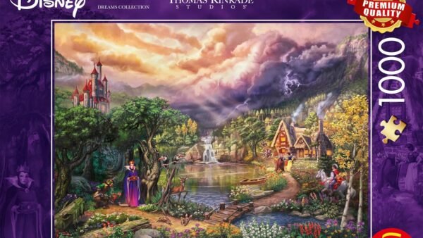 Schmidt Spiele 58037 Thomas Kinkade Disney Blanche-Neige et la Reine, Caricature, Puzzle 1000 pièces