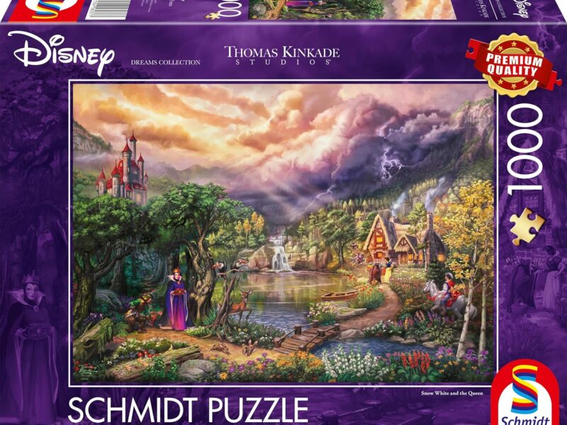 Schmidt Spiele 58037 Thomas Kinkade Disney Blanche-Neige et la Reine, Caricature, Puzzle 1000 pièces