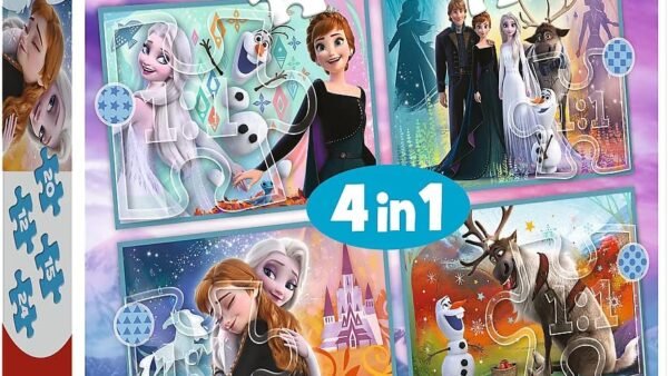 Trefl - Puzzle - Le Monde Incroyable La Reine des neiges Disney Frozen 2 4 Sets pour Les Enfants à partir de 3 Ans