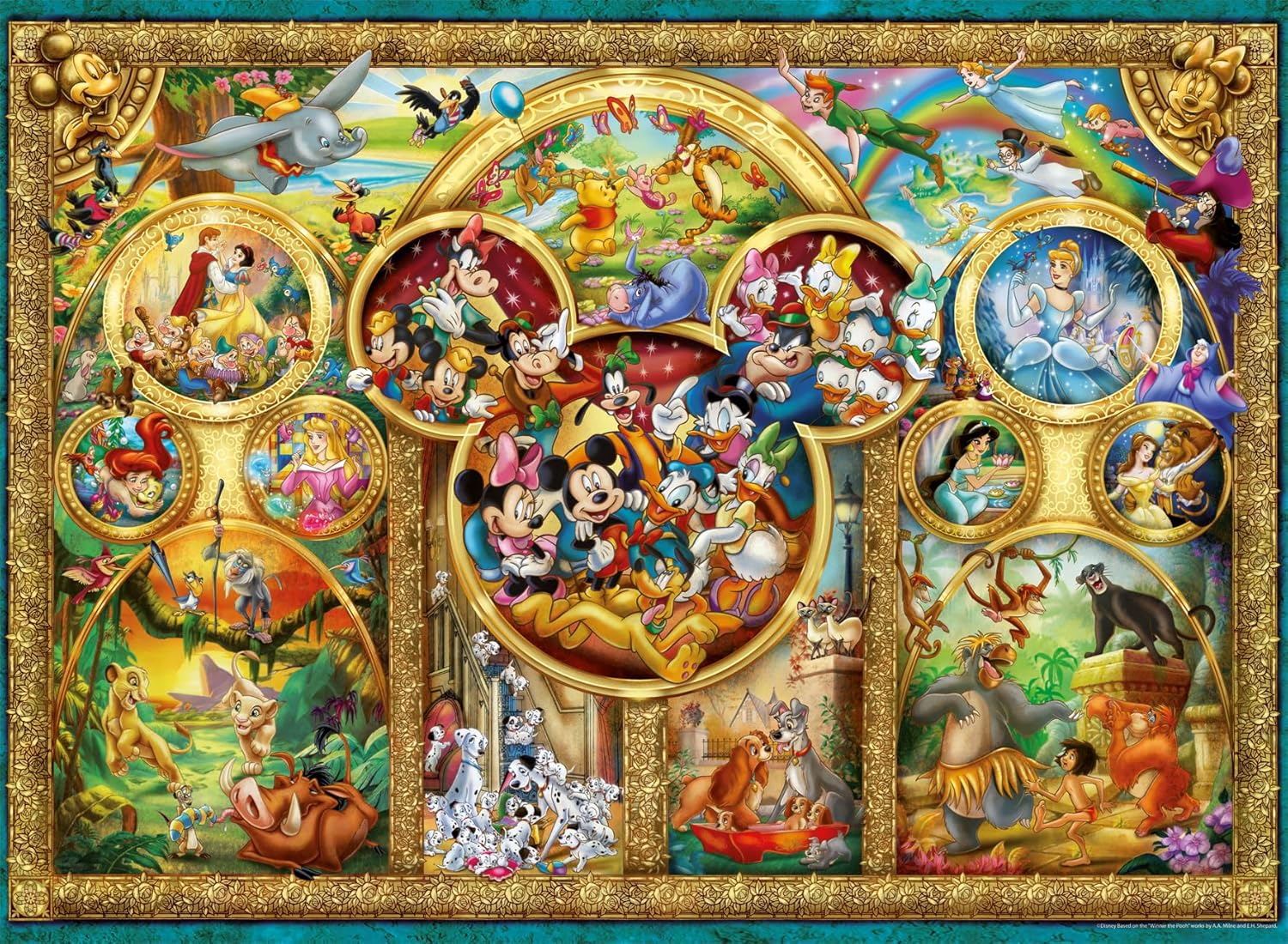 Ravensburger - Puzzle Adulte - Puzzle 500 pièces - Famille Disney - Adultes et Enfants à partir de 12 Ans - Puzzle de qualité supérieure - Disney Classique - 12000094