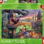 Schmidt Spiele- Thomas Kinkade Maleficent 58029, Disney, Maléfique, 1000 Teile Puzzle, Noir Blanc 1877, Taille Unique