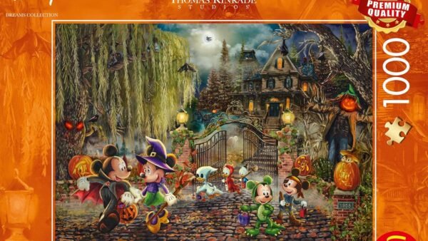 Schmidt Spiele 58033Thomas Kinkade Studios - Disney Mickey & Minnie Halloween Fun, 1000 pièces, Multicolore