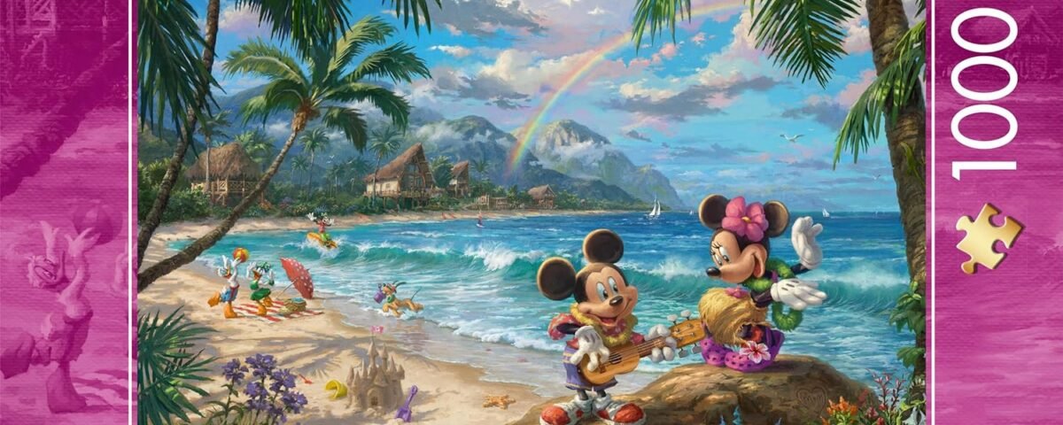 Schmidt Spiele 57528 Thomas Kinkade, Disney, Mickey Et Minnie à Hawaï, Puzzle 1000 Pièces, Multicolore, Taille Unique Exclusivité sur Amazon