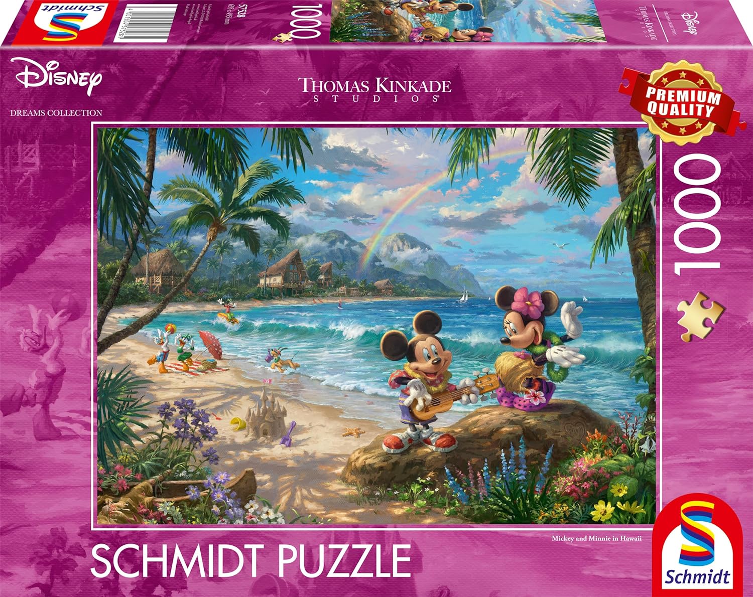 Schmidt Spiele 57528 Thomas Kinkade, Disney, Mickey Et Minnie à Hawaï, Puzzle 1000 Pièces, Multicolore, Taille Unique Exclusivité sur Amazon