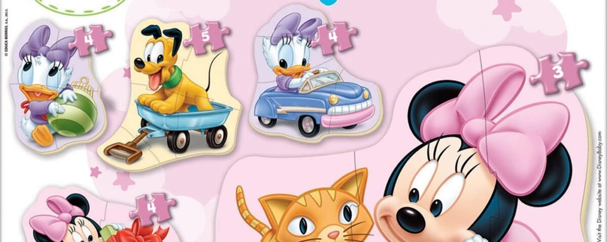 Educa - Baby Puzzles Minnie. 5 Puzzles progressifs de 3 à 5 pièces. Recommandé à partir de 2 Ans (15612)