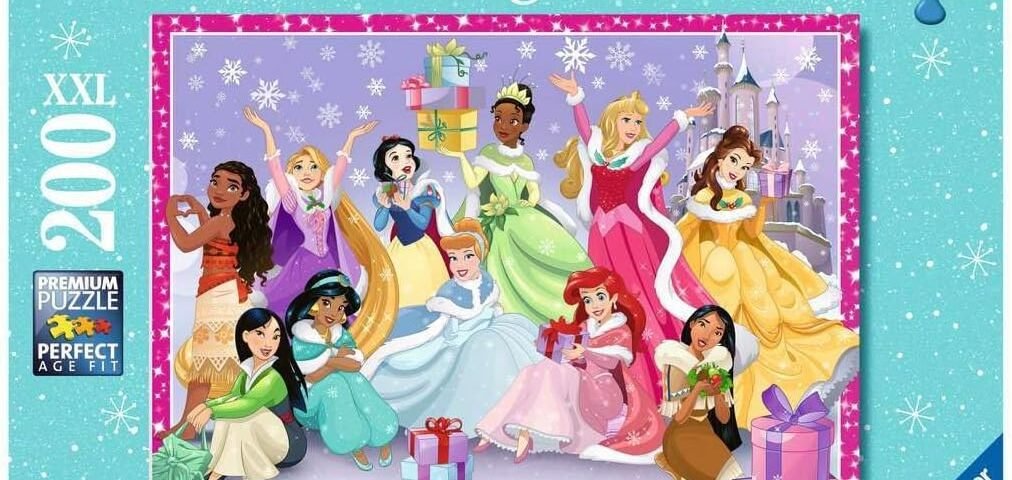 Ravensburger - Puzzle Enfant - Puzzle 200 pièces XXL - Un Noël Magique/Disney Princesses​ - À partir de 8 Ans - Puzzle de qualité supérieure - Carton épais et résistant - Disney Princesses - 13385