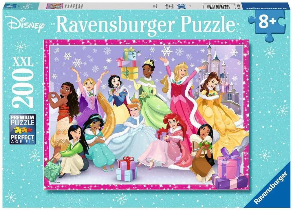 Ravensburger - Puzzle Enfant - Puzzle 200 pièces XXL - Un Noël Magique/Disney Princesses​ - À partir de 8 Ans - Puzzle de qualité supérieure - Carton épais et résistant - Disney Princesses - 13385