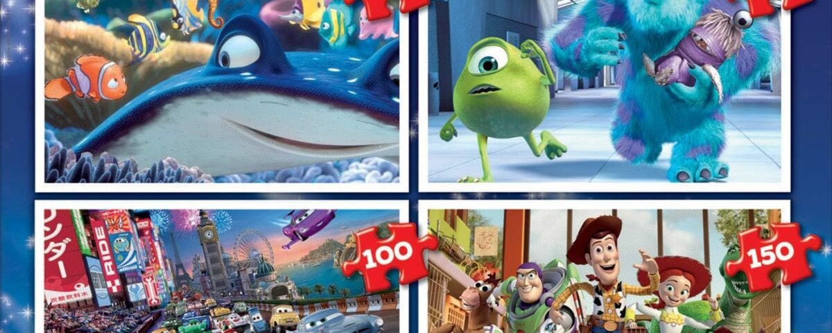 Educa - Pixar Multi Puzzles. 4 Puzzles Progressifs Enfant 50/80/100/150 pièces. +5 Ans. Ref. 15615
