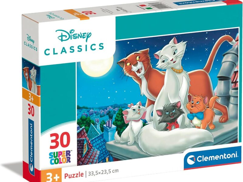 Clementoni - 20278 - Puzzle Animaux de Disney - 30 Pièces - Jeu Educatif, de Réflexion et de Patience - Image de Qualité - 33,5 x 23,5 Cm - À Partir de 3 Ans